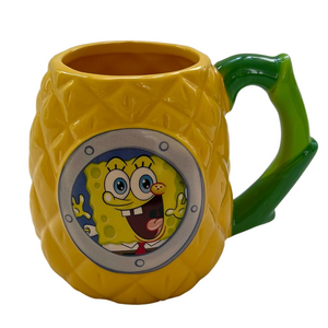 SpongeBob SquarePants Pineapple House 3D Sculpted Ceramic Mug 21oz EUC 2022